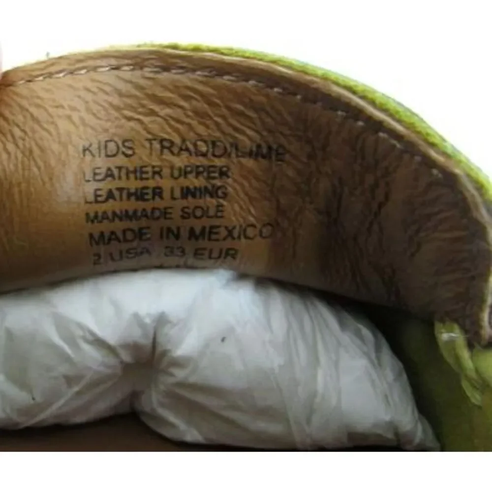 New in Box Charleston Shoe Co Kid's Tradd Lime Penny Loafers Size 2